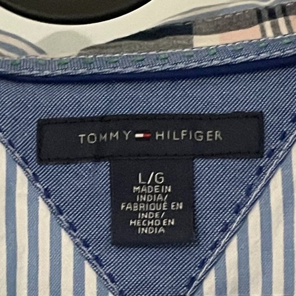 Tommy Hilfiger Cornflower Blue Striped Shirt - Picture 4 of 6